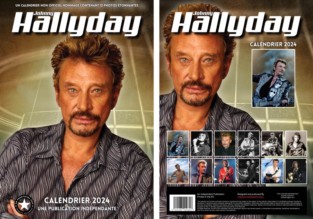 Afiches & Pósters - calendrier johnny hallyday avec poster 2018 22 x 30 cm