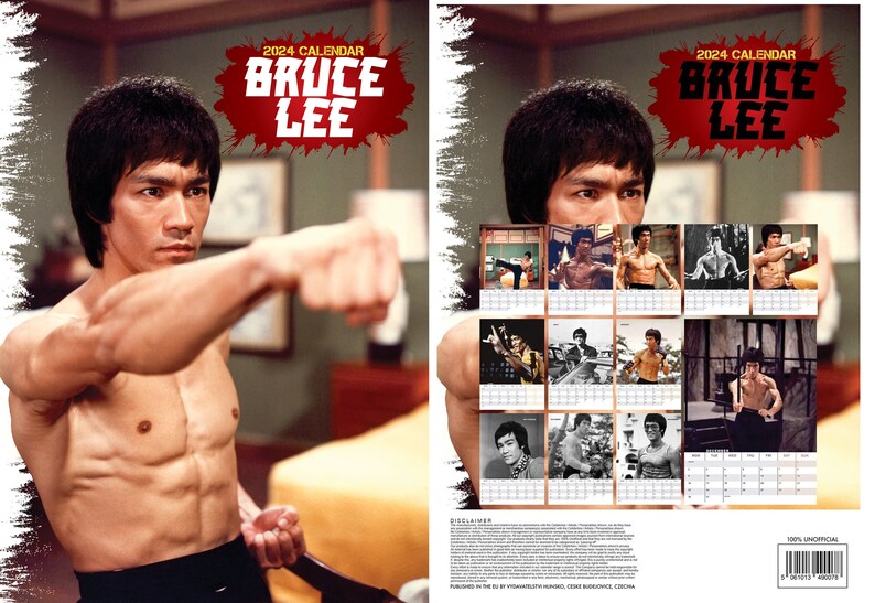 Bruce Lee Calendar 2024 Lee Xiaolong Etsy