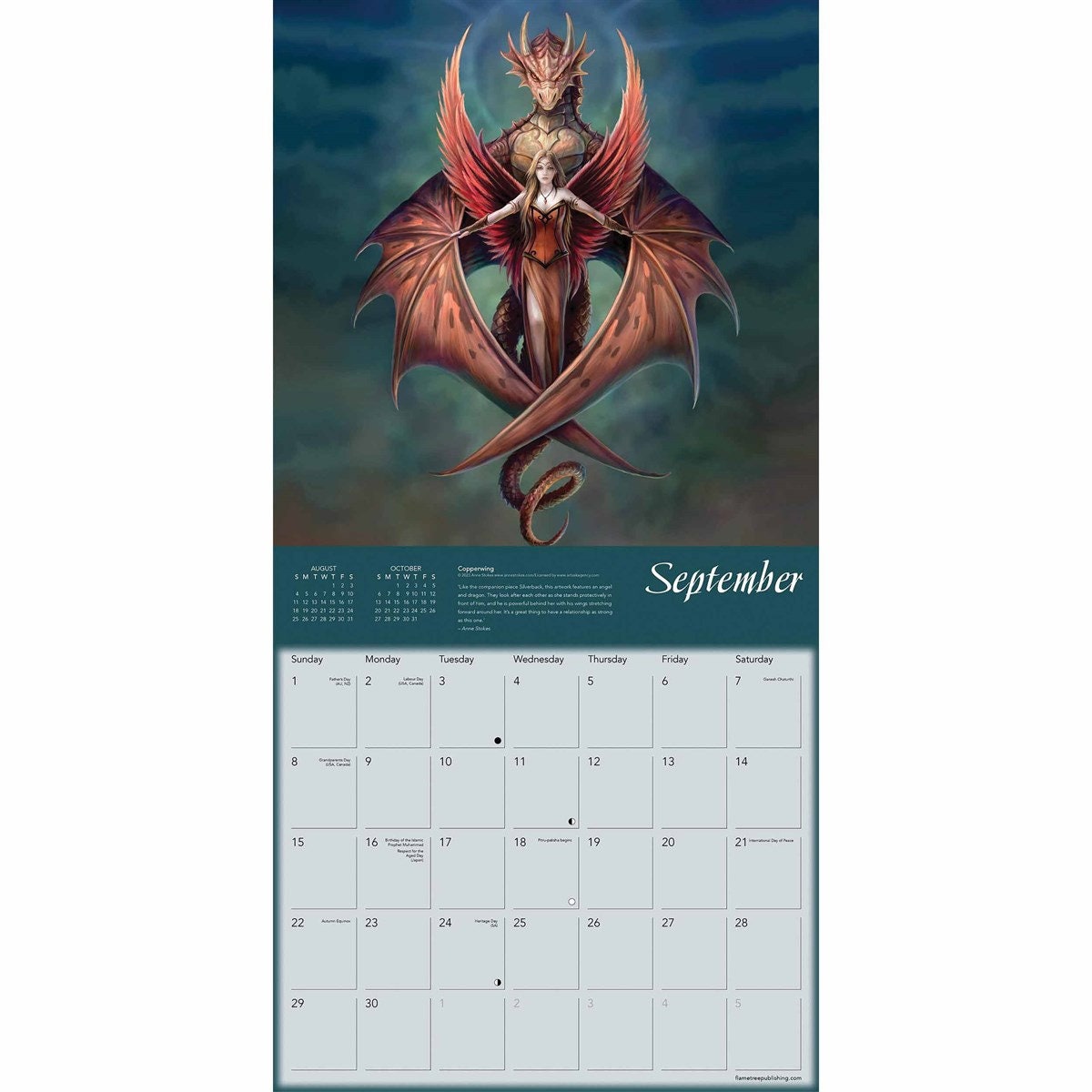 Anne Stokes Dragons Calendar 2024 Plastic Free Packaging Etsy