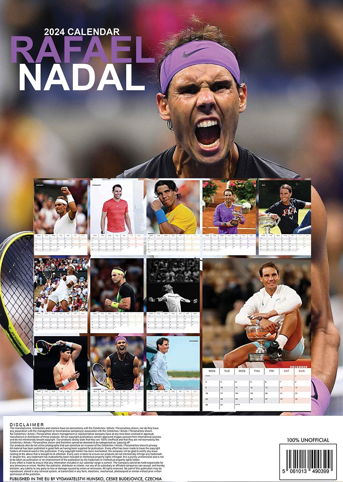 Rafael Nadal Calendar 2024 Etsy