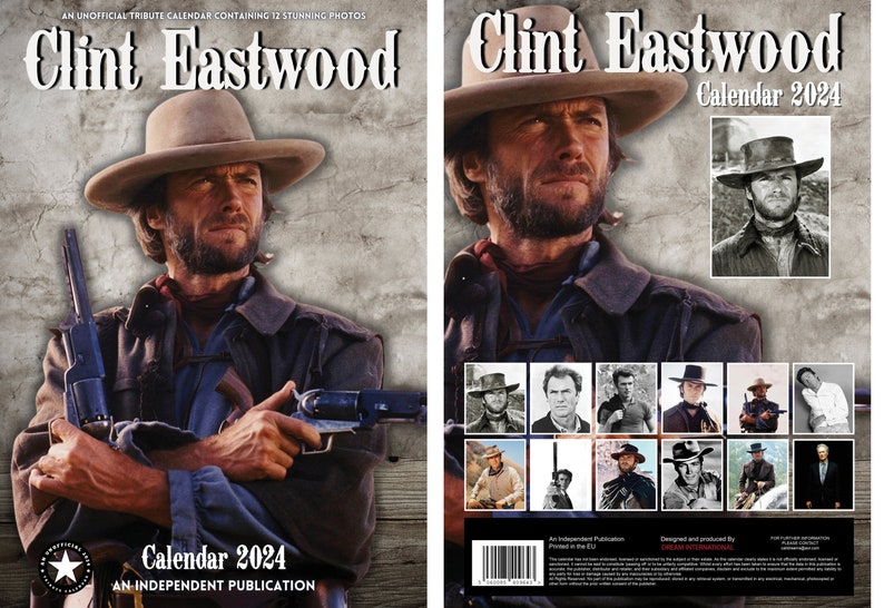 Clint Eastwood 2024 Calendar Etsy