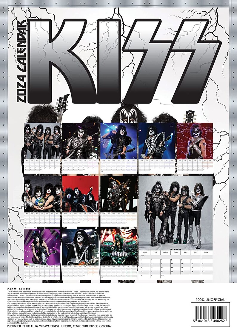 Kiss Calendar 2024 Etsy