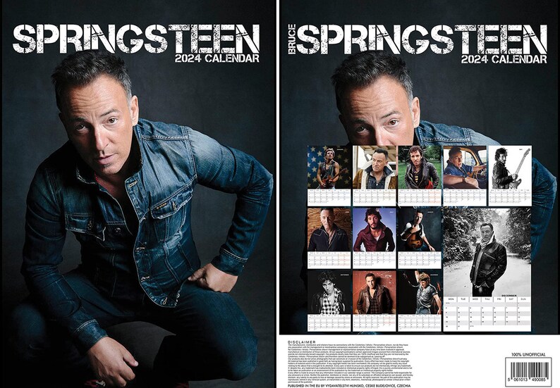 The Boss Springsteen Calendar 2024 Etsy