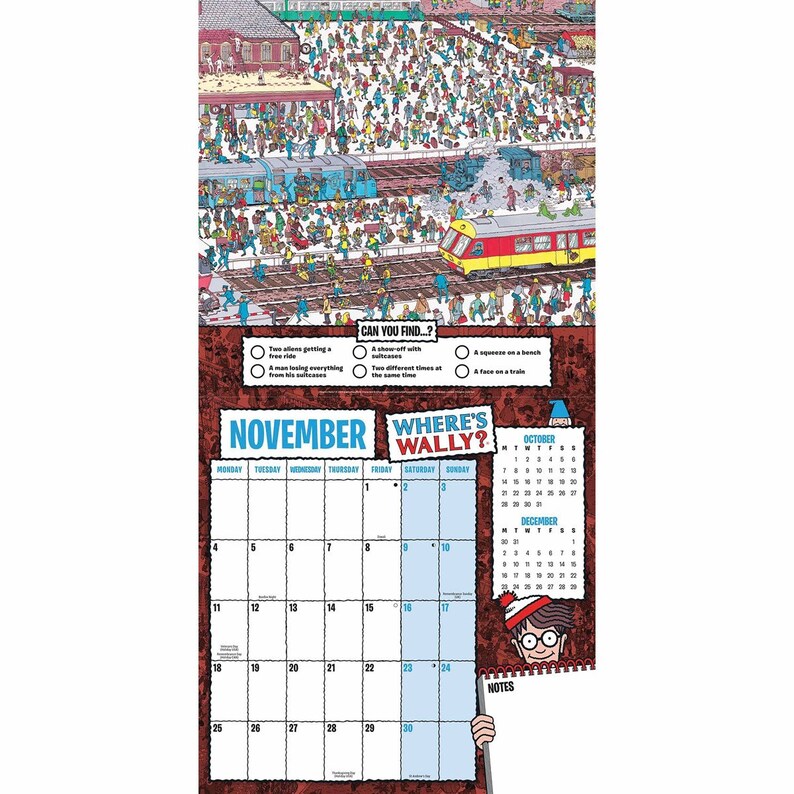 Where's Wally Calendar 2024 Plastic Free Packaging Etsy