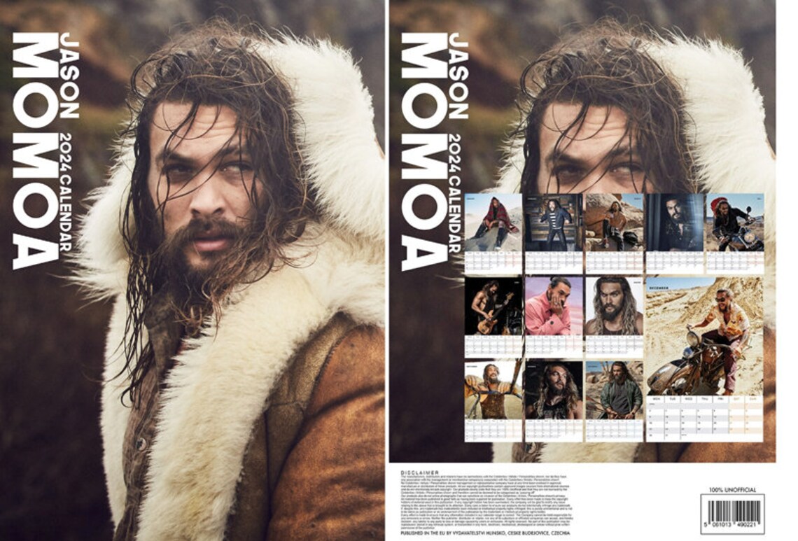 Jason Momoa Calendar 2024 Etsy Australia