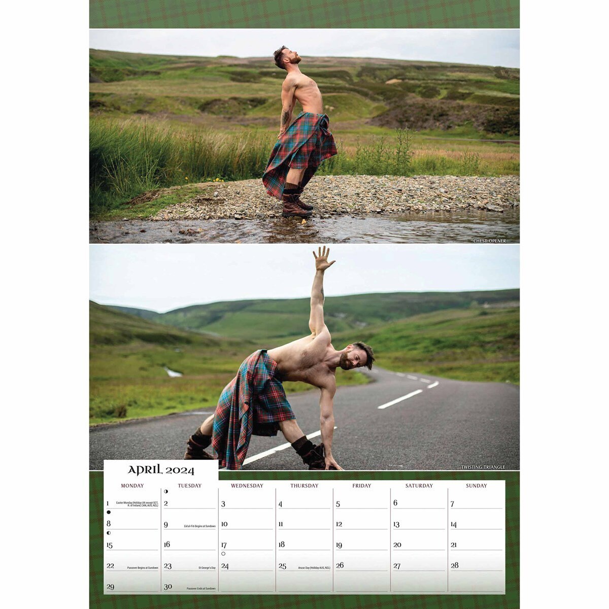 Kilted Yoga Official Calendar 2024 Etsy UK