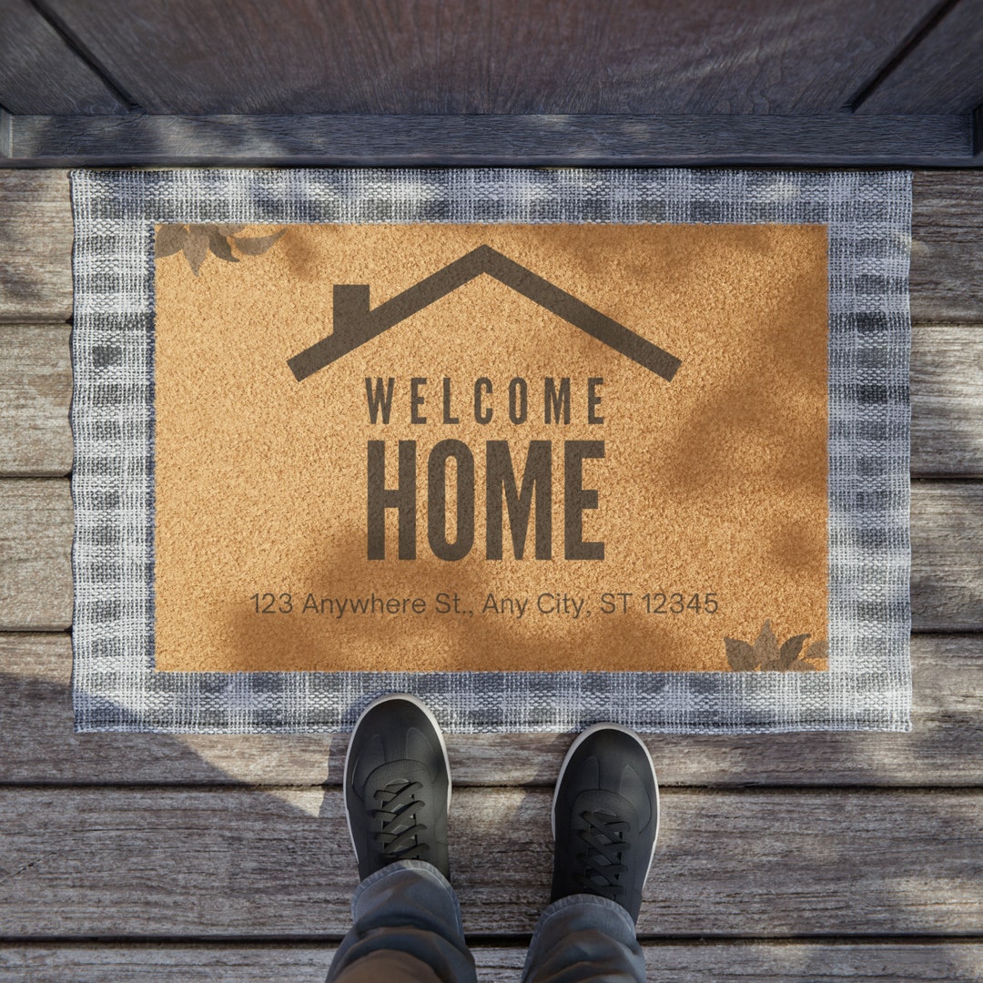 Personalized Fall Mat Custom Door Mat With Your Address Autumn