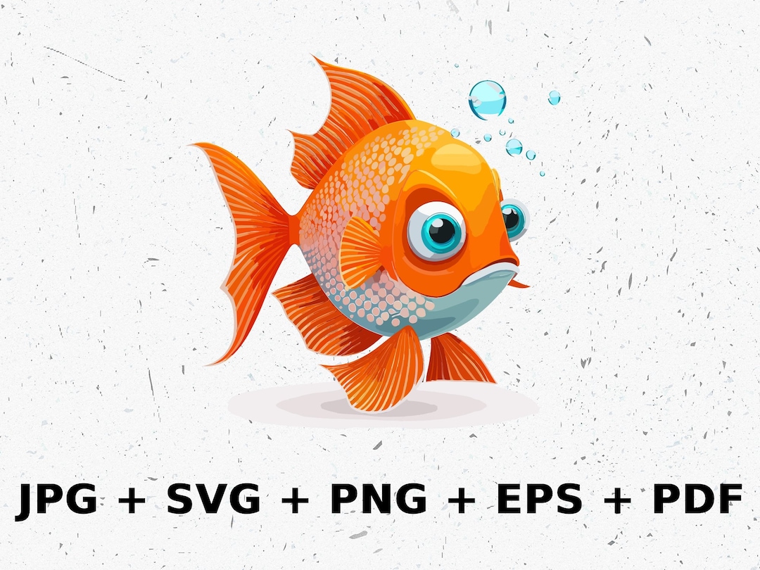 Fish Clipart Vector Nursery Art Fish SVG for Commercial Vector - Etsy