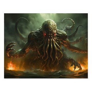 Custodia Per IPhone 14 Plus – Cthulhu Awakening – Lovecraft Horror – Portafoglio A Libretto Con Stampa