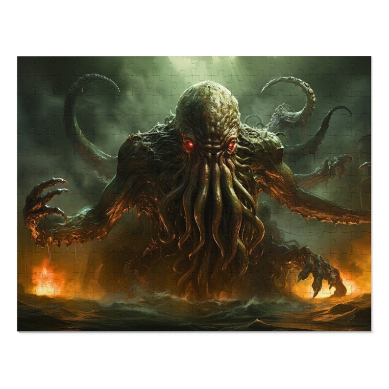 Custodia Per IPhone 14 Plus – Cthulhu Awakening – Lovecraft Horror – Portafoglio A Libretto Con Stampa