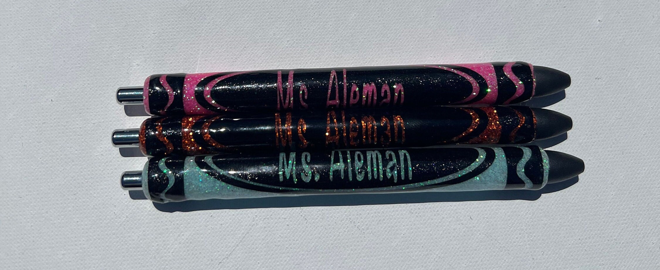 Crayon Inkjoy Refillable Personalized Epoxy Glitter Pen Etsy