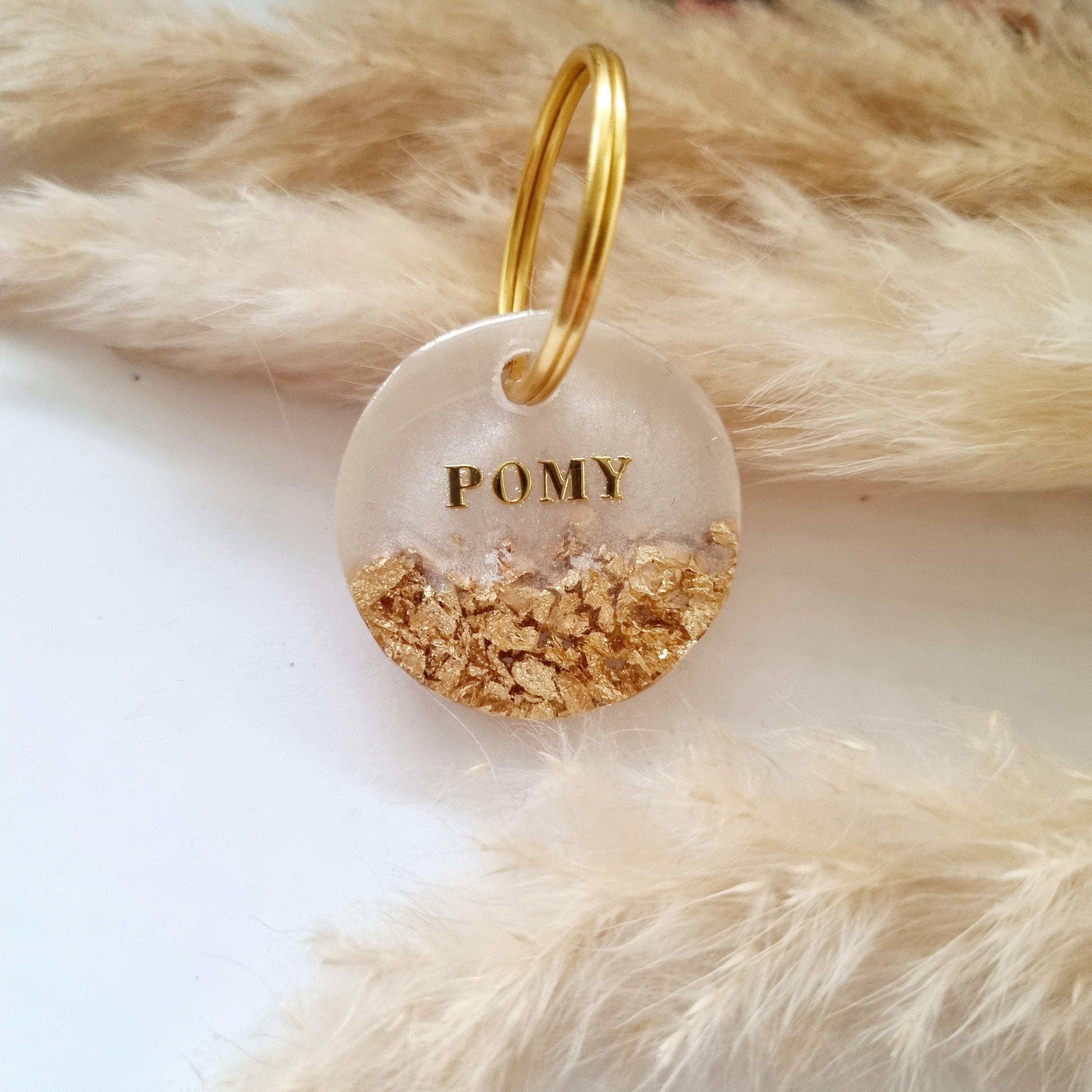 Collier Vintage Signé Estelle Bijoux - Résine Composite Fleurs - Argenté Et Jaune