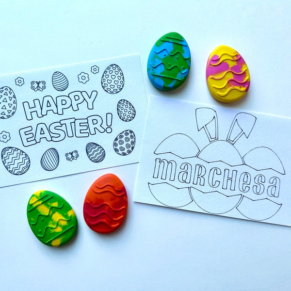 Easter Egg Crayons & Personalized Coloring Cards