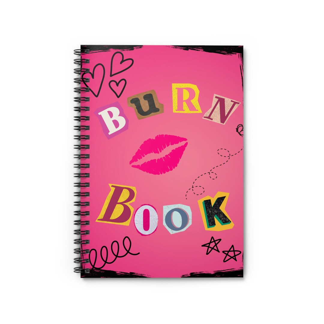Mean Girls Inspired Burn Book Journal Spiral Notebook Ruled Etsy