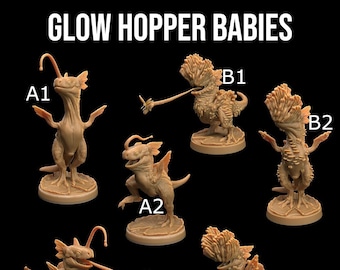 Glow Hopper Babies | Dragon Trappers Lodge | Printed w/ High Durability Resin | The Hopper Collection | 2x3 variants | 32mm