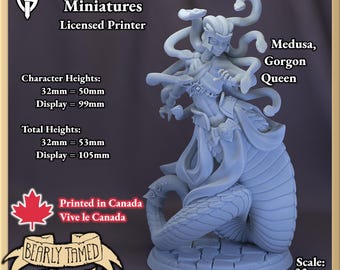 Medusa, Gorgon Queen | Twin Goddess Miniatures | 32mm/Display Scale