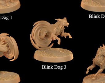 Blink Dogs | Dragon Trappers Lodge | Printed w/ High Durability Resin | Doggos & Dragons | 5 variants | Squad Discount | 32mm