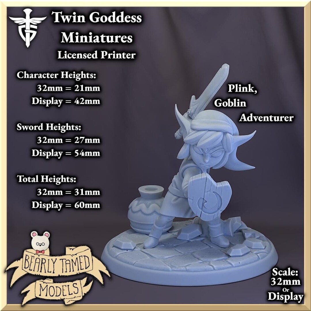 Plink[le], Adventurer | Twin Goddess Miniatures | 2 Gender Variants ...