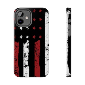 Firefighter Flag Phone Case: Impact-Resistant Thin Red Line