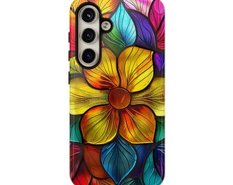 Floral Phone Case, Colorful Flower Case, Flower Lovers Gift, Custom Gift for Friend, Spring Phone Case, Phone Accessory, Phone Case Cover