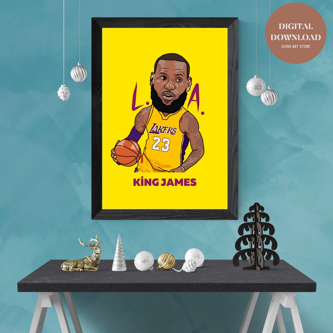 Lebron James Poster Lebron James Print King James Wall Art - Etsy