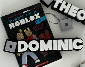 Anpassade 3D Roblox-inspirerade namnskyltar - Personliga speletiketter för barnrum eller inredning