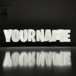 Aangepast led-naambord voor gaming/ Battle Royale led-bord/3d gamertag/ naamplaatje/ naambordje gamer/ gepersonaliseerd nachtlampje/ decor gamerkamer