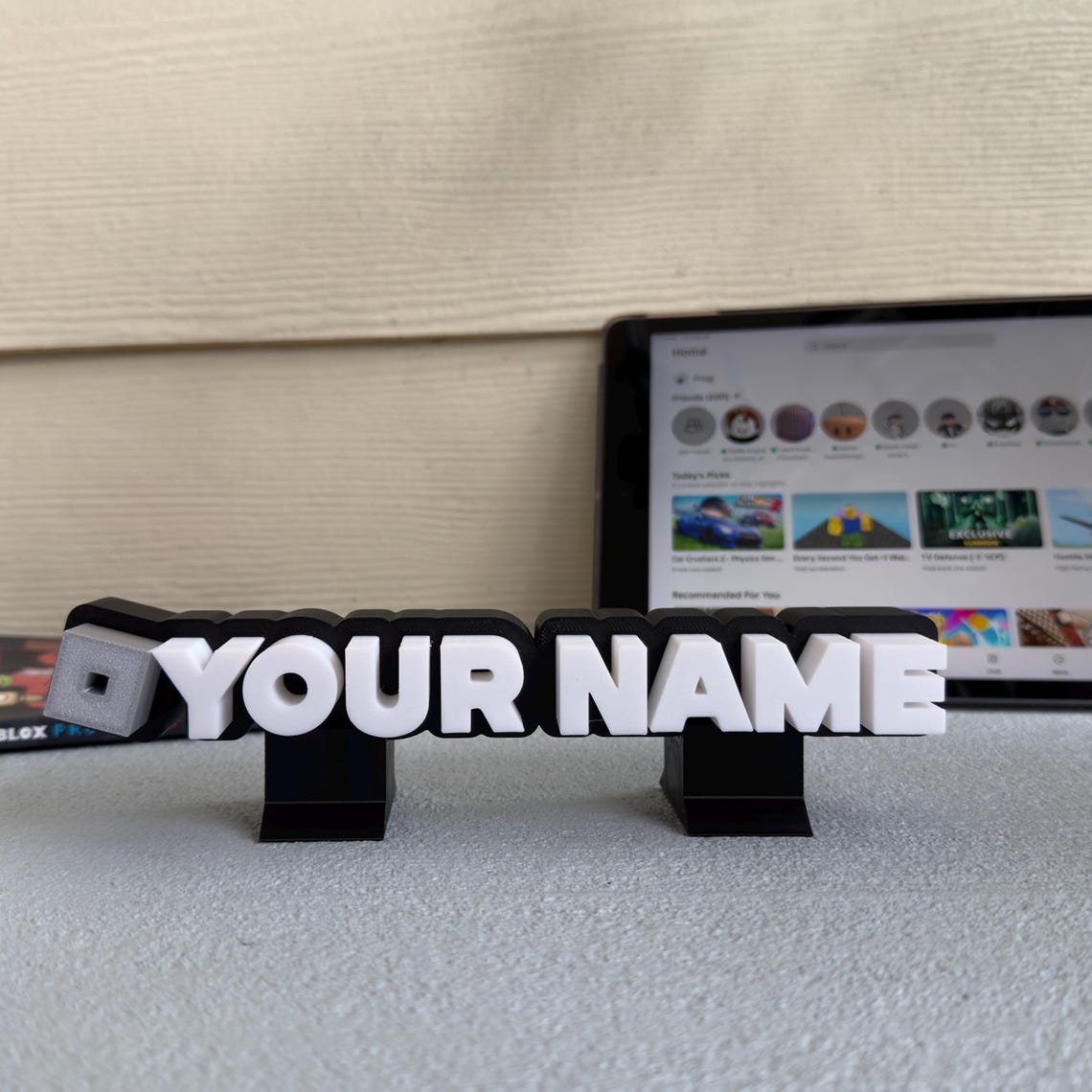 Personalized Roblox Name / Custom 3d Gamertag / Gamer Room Decor