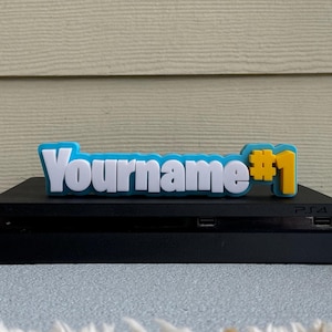 Plaque nominative Battle Royale personnalisée / Plaque nominative pour joueur / Plaque nominative pour joueur / Gamer Tag / Plaque nominative autoportante pour table / Gamer Roo