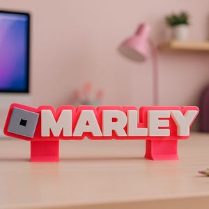パーソナライズされたRoblox名 / カスタム3Dゲーマータグ / ゲーマールーム装飾 / デスク用自立型ネームサイン / お子様へのプレゼントに最適
