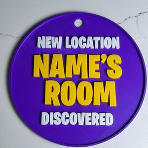 Plaque de porte personnalisée imprimée en 3D pour joueur - Plaque nominative personnalisée - Décoration de salle de jeux - Panneau « Ne pas déranger » - Accessoire de chambre d&#39;enfant