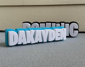 Battle royal name sign / Gamer name plate / Personalized name sign / Custom 3d gamertag / name tag