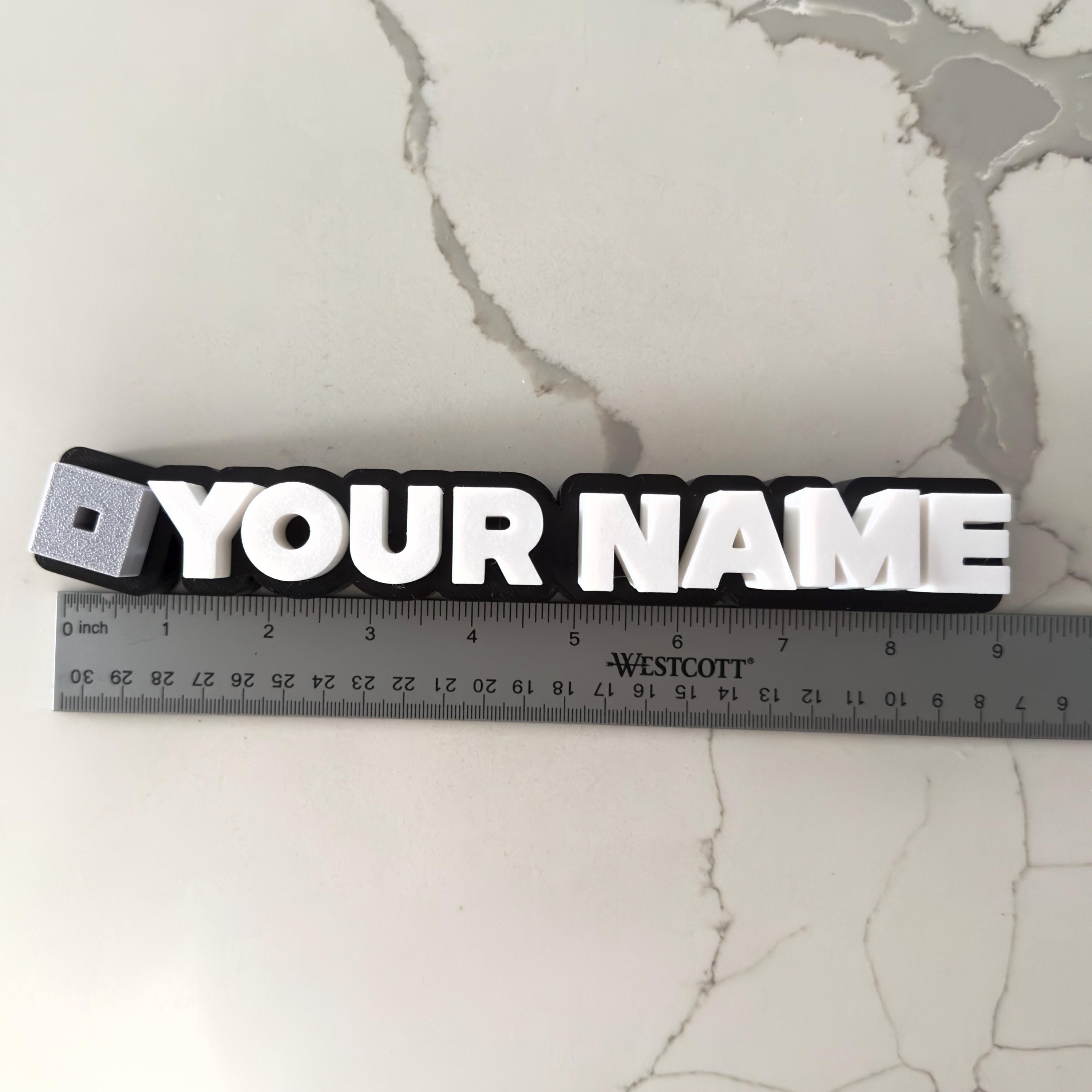 Personalized Roblox Name / Custom 3d Gamertag / Gamer Room Decor