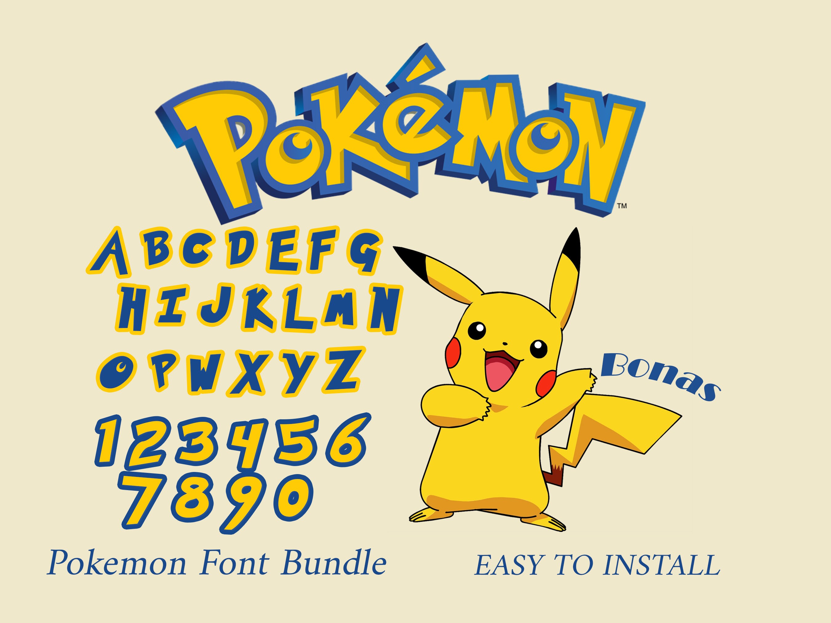 Pokemon Font Png, Pokemon Alphabet, Pokemon Letters, Pokemon Clipart ...