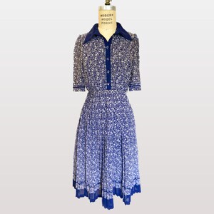 Blue Vintage 60s Shirtwaist Dress