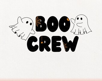 Boo Crew SVG: Halloween Trick or Treat PNG, Digital Download