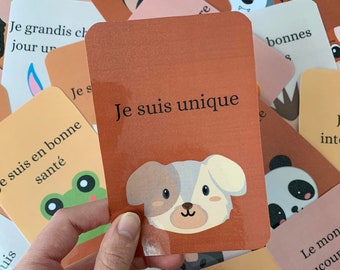 60 cartes d'affirmations positives pour enfant (version garçon) - Format PDF