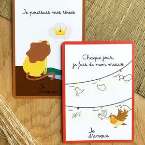 Cartes de mantras positifs pour enfant - Boost la confiance et l'estime de soi - Outil de motivation ludique et pédagogique