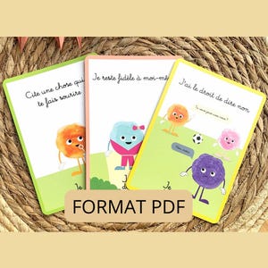 FORMAT PDF - Cartes d'affirmation de soi - Jeu pour enfant ludique et éducatif - affirmation de soi - confiance en soi