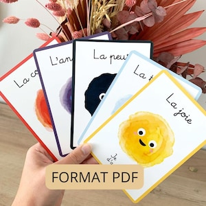 FORMAT PDF - Jeu des émotions et Solutions pour Enfants | Cartes de Gestion des émotions | Outil ludique et éducatif