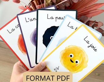 FORMAT PDF - Jeu des émotions et Solutions pour Enfants | Cartes de Gestion des émotions | Outil ludique et éducatif