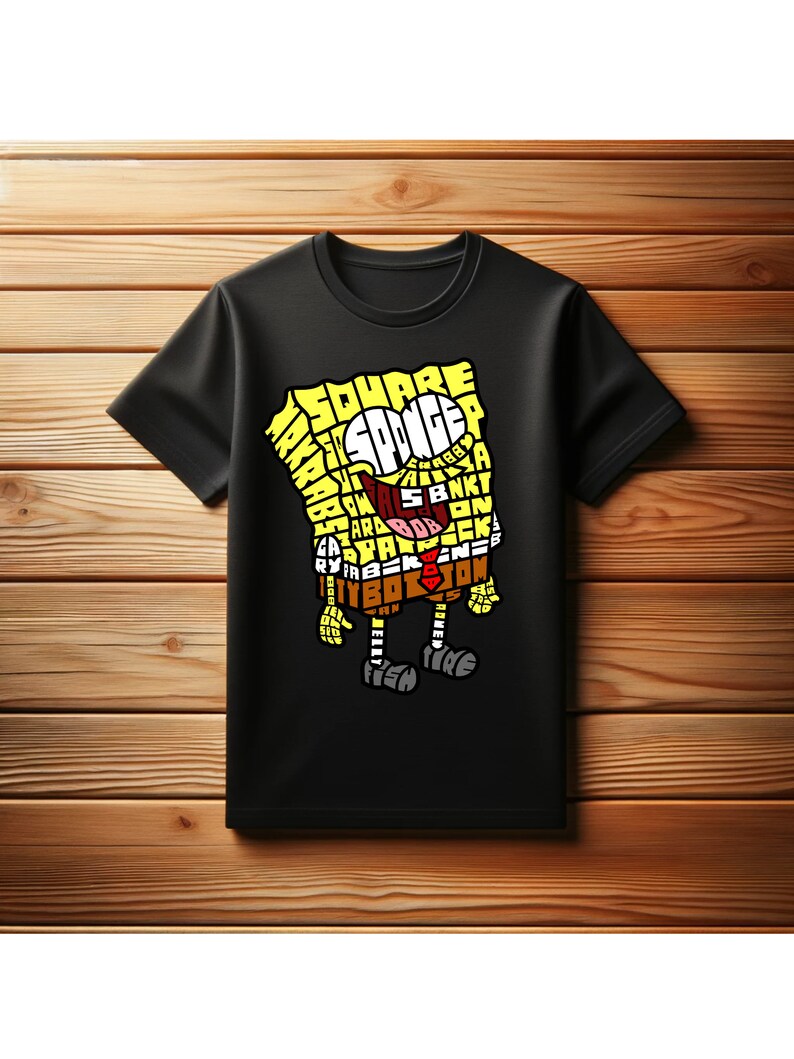 Spongebob Squarepants Quote Tshirt Bold Text Collage Tee Nickelodeon