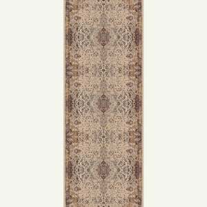 Burgundy Beige Cream Traditional Bordered, Turkish Rug Vintage Style, Rug for Hall, Rug for Bedroom, Classical Home Decor, Free Delivery zdjęcie 5