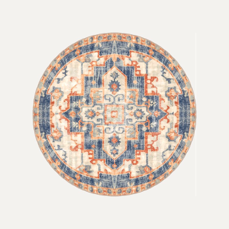 Heriz Style Rugs, HAND KNOTTED, Unique Design, Midcentury Modern