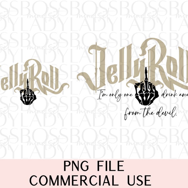 Jelly Roll PNG One Drink Away From The Devil Tshirt PNG Double Sided Hood Nashville Concert Tour 2024 Country Son Of A Sinner Song