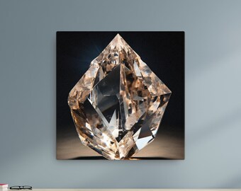 Diamant Kristall Kunst, klare Kristall Leinwand Wandkunst, Wandkunst, Einzigartige Kristall Wanddekoration, Housewarming Geschenk