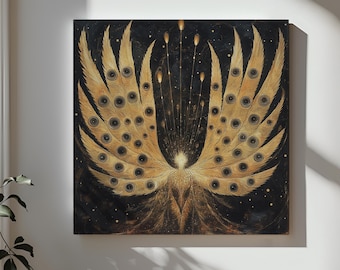 Angel Seraphim Canvas Wall Art Decor, Biblically Accurate Angel Bedroom Catholic Wall Art, Divine Spiritual Art, Christian Housewarming Gift
