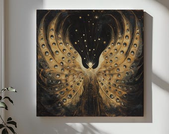 Angel Seraphim Canvas Wall Art Decor, Biblically Accurate Angel Bedroom Catholic Wall Art, Religious Art, Christian Housewarming Gift