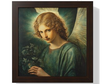 Archangel Raphael Healing Decor Framed Vertical Poster, Christian Gifts, Protection Decor Print Wall Art, Religious Artwork, Home Decor