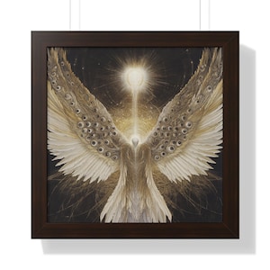 Angel Seraphim Framed Poster Wall Art Decor, Biblically Accurate Angel Bedroom Catholic Wall Art, Sick Friend Gift, Christian Home Decor